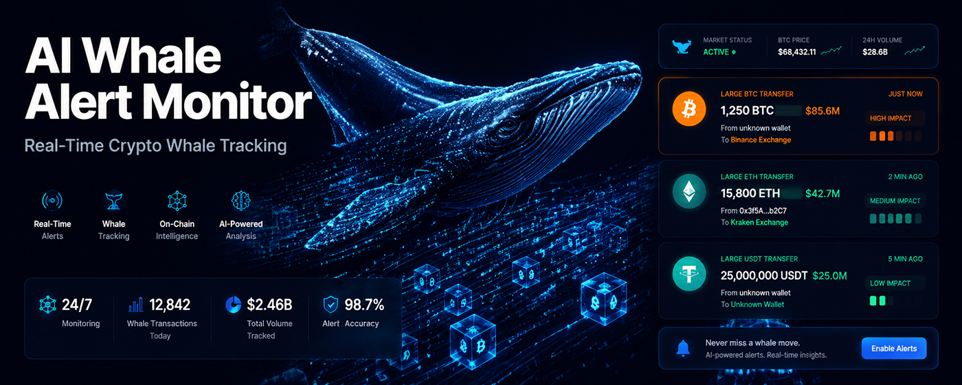 AI Whale Alert Monitor screenshot